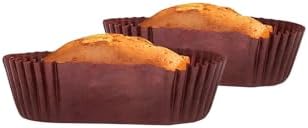 Alternative view of Takribi 200 Adet Büyük Boy Kahverengi Ekler Kağıdı 8.5x4 Cm, Baklava Sunumluk, Muffin Kek Kalıbı