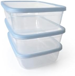 Kapaklı Saklama Kabı 3'lü Set, 3000 ml Her Biri, Şeffaf, BPA İçermez, Hava Geçirmez, İstiflenebilir - Görsel 2