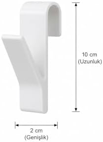 Alternative view of Havlupan Askısı, Radyatör ve Havlupan için Çok Amaçlı Askı Aparatı, Beyaz, 10 cm x 2 cm, Havlu ve Bornoz Askılığı, 2 Adet | PLA 3D Baskı
