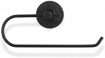 Mat Siyah Kağıt Havluluk – Duvara Monte Metal Tuvalet Kağıdı, Kağıt Havlu Askısı 25 cm, Güçlü Yapışkanlı Duvara Montaj