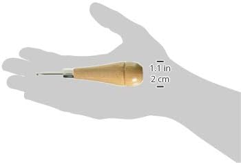 Lacis RQ48-2 Primitive Halı Kancası, Ahşap Saplı, Çelik, 2 mm x 1,25 mm - Görsel 3