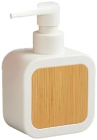 Mat Antrasit Sabunluk | Ahşap Desenli Lüks, Ergonomik Tasarım, Ahşap Dispenser (Beyaz) - Görsel 3