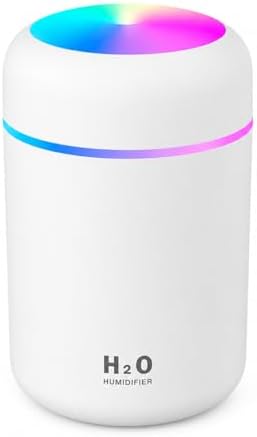 Neo Şarjlı Hava Nemlendirici 300ML RGB Işıklı Type-C Buhar Makinesi Sessiz Ortam Nemlendirici Aroma Difüzörü 1 Adet Filtre Hediye - Görsel 3