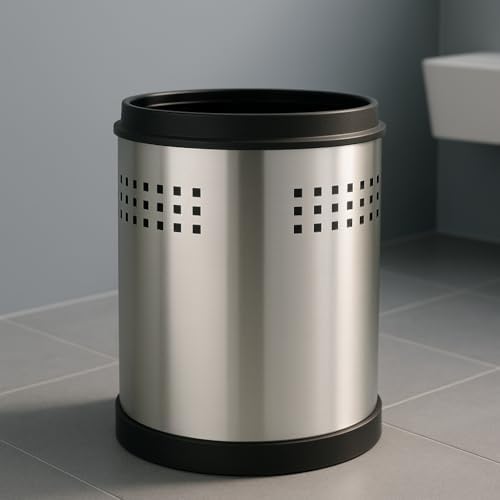 A44048 Çöp Kovası, 3 L, Parlak Paslanmaz Çelik Kaplama