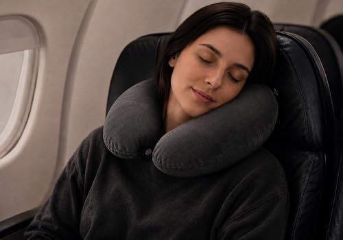 Alternative view of Ergonomik Boyun ve Seyahat Yastığı – Yumuşak Silikon Dolgulu, Çıtçıtlı ve Yıkanabilir U Yastık – Uçak, Araba, Otobüs, Ofis ve Uzun Yolculuklar İçin Konforlu Boyun Desteği