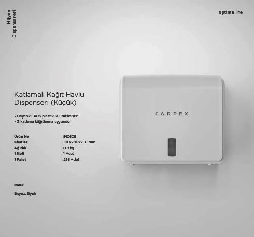 Alternative view of Carpex Optima Z Kat Havlu Dispanseri 200'lü Beyaz