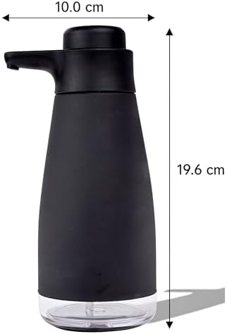 Alternative view of Sense Touch Manuel Pompalı Sıvı Sabunluk | Paslanmaz Çelik | 450ml Şeffaf Seviye Bölmesi | Parmak İzi Bırakmaz | Banyo ve Mutfak | Siyah