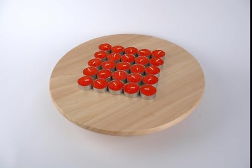 Tealight Mum Seti, Para Mum, Çaydanlık Mumu, Dekorasyon ve Özel Günler İçin Fondü Kokulu, Zarif ve Uzun Yanma Süreli Mumlar (32 Adet, Kırmızı)