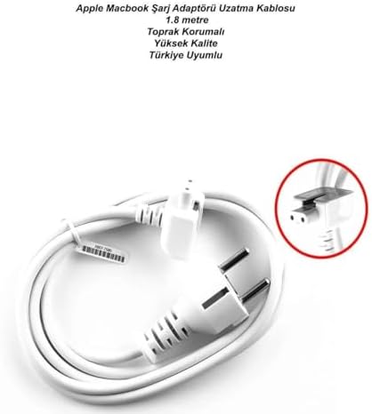 Alternative view of Macbook Şarj Adaptörü Uzatma Kablosu 1.8m Toprak Korumalı, TR Fiş, Galvanizli Kalaylı Kablo