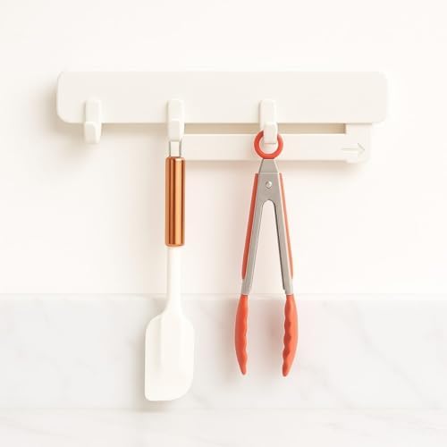 Alternative view of Yapışkanlı Duvar Askılığı 26 cm – 4 Kancalı, Delmeden Montajlı Plastik Askı, Banyo, Mutfak ve Kapı Arkası Kullanım İçin