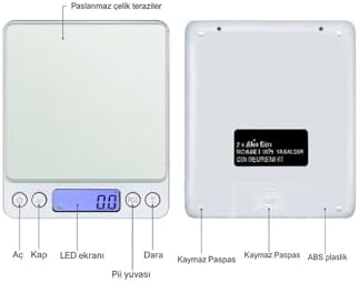 Kuyumcu Eczane Mutfak için Dijital Hassas Terazi Tartı 2000 gr./ 0.1 gr. thr123 - Görsel 2