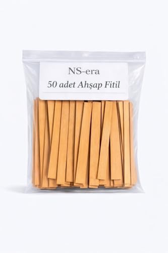 Alternative view of 50 Adet Ahşap Fitil - 15 cm uzunluk, 1.5 cm Genişlik, Mum Yapımı İçin Doğal Ahşap Fitil Seti