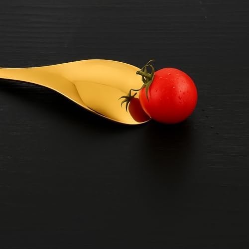 Alternative view of Altın Renk Paslanmaz Çelik Kaşık, Modern ve Lüks Tasarım, Ergonomik Tutuş, Dayanıklı Çelik Yapı, Şık Sunumlar, Sofra Servisi, Restoran ve Günlük Kullanım İçin Premium Kalite