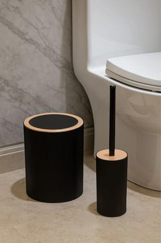 Quardi Banyo Seti Modern Çizgili - 7 L Kova 4 Parça Banyo Çöp Kovası ve Aksesuar Seti (beyaz) - Görsel 3