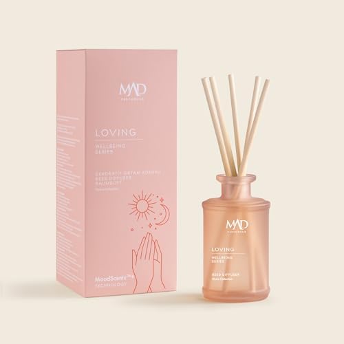 Mad Wellbeing Loving 190 ml, Rattan Çubuklu Ortam Kokusu – Gül, Şeftali ve Amber ile Romantik ve Sıcak Bir Atmosfer - Görsel 2