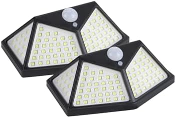 Led Solar Hareket Sensörlü Dış Ortam Bahçe Aydınlatması, Güneş Enerjili, Su Geçirmez, 100 Ledli, Beyaz Işık, (2 Adet)