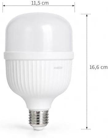 Jumbo LED Ampul 36W (200W Eşdeğer) - E27 Duy, 6500K Beyaz Işık, 4000 Lümen, Enerji Tasarruflu LED Lamba, 166x115mm, AC 220V