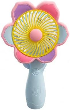 Mini El Fanı USB Şarjlı Type-C Bağlantılı 3 Kademeli Taşınabilir Elektrikli Fan Masaüstü ve El Tipi Kullanım Renk Serinletici Fan Mavi Sarı Pembe Çiçek