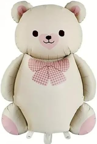 Alternative view of Ayıcık Teddy Folyo Balon Pembe Papyonlu