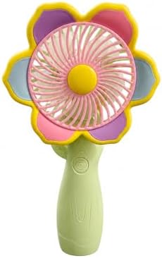 Alternative view of Mini El Fanı USB Şarjlı Type-C Bağlantılı 3 Kademeli Taşınabilir Elektrikli Fan Masaüstü ve El Tipi Kullanım Renk Serinletici Fan Yeşil Pembe Sarı Çiçek