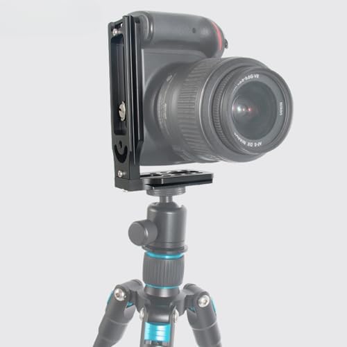 Arca Swiss Uyumlu Alüminyum Alaşım Kamera L Braket, 1/4 Ayarlanabilir Tripod Aparatı, Dikey Yatay Çekim, Nikon   Fujifilm ile Uyumlu Profesyonel Stüdyo Kamera Aksesuarı, H22, Siyah