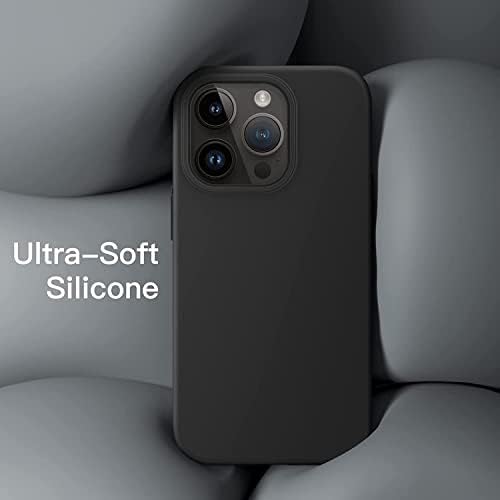 Alternative view of & AKSESUAR iPhone 14 Pro Max ile Uyumlu İçi Kadife Dışı Mat Yapıya Sahip Koruma Sağlayan Lansman Silikon Kılıf (Siyah)