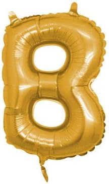 - B Harfi Altın Folyo Balon 16 İnch 40 cm