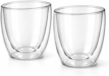 Alternative view of Needd Çift Katmanlı Cam Bardak Seti 2'li 250 ml | Borosilikat Double Wall Isı Yalıtımlı Şeffaf Kahve Bardağı | Americano, Latte, Cappuccino ve Soğuk İçecek için