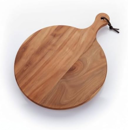Ayaklı Akasya Sunum Tabağı ve Servis Tahtası (40x30 cm) | Doğal Ahşap Modern Peynir, Şarküteri, Pizza ve Kahvaltı Tahtası | Saplı ve Yükseltilmiş Ayaklı Sunumluk - Görsel 3