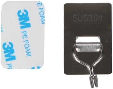 5 Adet 304 Paslanmaz Çelik Kanca Askılık, Yapışkanlı Güçlü Yük Taşıyan, Su Geçirmez ve Neme Dayanıklı 5'li Paket Metal Çelik Askı