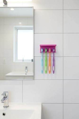 Usin Yapışkanlı Çok Amaçlı Diş Fırçası Asacağı Askılığı Askılık Diş Fırçalık Banyo Organizer (Beyaz)