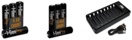I-Gen G821 8'li Pil Şarj Aleti + 4 Adet AA Pro 2950 mAh + 4 Adet AAA Pro 1100 mAh Şarjlı Kalem Pilli Set 1.2V Ni-MH - Görsel 2