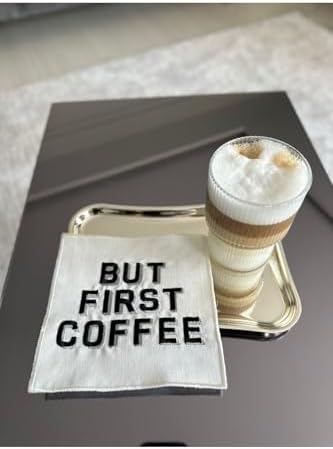 Alternative view of Linda Mia But First Coffee Desenli Kokteyl Peçete