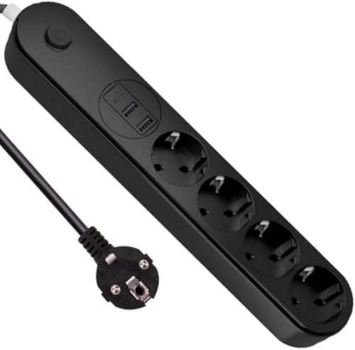Alternative view of Infomax Termal Akım Korumalı Grup Priz (ShowMax SH-4625), 4 Priz, 2 USB A ve 1 Type-C Çıkışlı (3.1A), 2 Metre Kablolu, Çocuk Korumalı (Ev ve Ofis İçin)