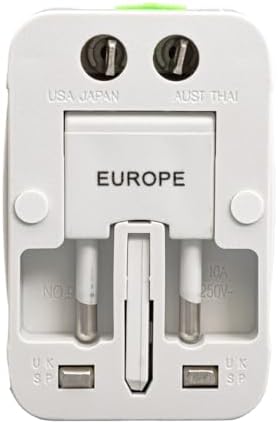 Alternative view of Evrensel Priz Çevirici Seyahat Tipi Universal Adaptör – İngiliz, Amerikan ve Avustralya Fiş Uyumlu, +150 Ülke İçin Priz Çevirici (Voltaj Dönüştürmez)