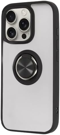 Alternative view of & AKSESUAR iPhone 16 Pro Max ile Uyumlu Arka Kısmı Mat Şeffaf Yapıya Sahip Manyetik Yüzük Stantlı Kenarları Silikon Tpu Malzemeden Üretilmiş Renkli Tuşlara Kamera Korumalı Transparan Kılıf