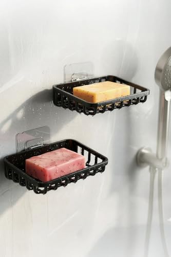 Alternative view of 2 Adet Duvara Yapıştırılabilir Plastik Katı Sabunluk Kalıp Sabunluk Delme Gerektirmez Yapışkanlı Duş Banyo Lavabo Sabunluğu