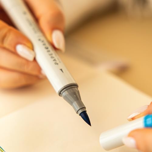 12’li Çift Uçlu Alkol Bazlı Marker Kalem Seti – Brush + Chisel