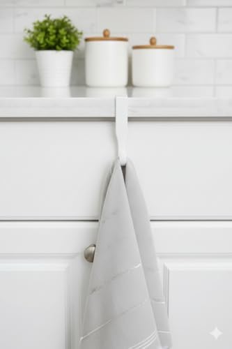 Alternative view of 12 Adet Çok Amaçlı Askı – Kapı Arkası, Dolap, Çekmece ve Havlupan Uyumlu, Mutfak ve Banyo İçin Pratik Plastik Askı, Kalorifer Peteğine Asılabilir Seti