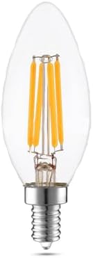 Rustik Led Filament Ampul 4 Watt E14 Duy Sarı Işık Dekoratif Vintage Aydınlatma (1, Şeffaf Cam C35) - Görsel 3
