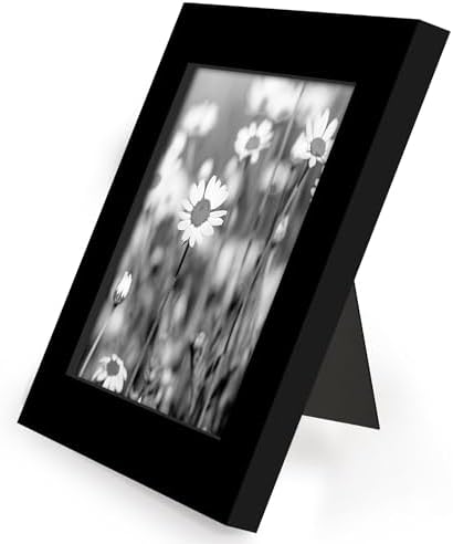 Alternative view of 4x4 Picture Frame with Polished Plexiglass - Set of 12 - Signature Collection - Picture  with Engineered Wood - Square Frame for Tabletop and Wall Display - Black