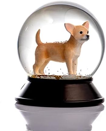 Alternative view of Cam Ve Reçine Altın Patiler Köpek Chihuahua (Kayısı) Kar Küresi Hediye