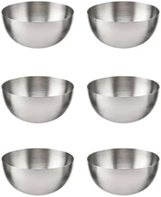 Paslanmaz Çelik Çerezlik Seti, 8.5 cm, 6 Parça, Dekoratif Servis Kasesi 6 Adet 304 Kalite Paslanmaz Çelik Çerezlik Kuruyemişlik - Görsel 2