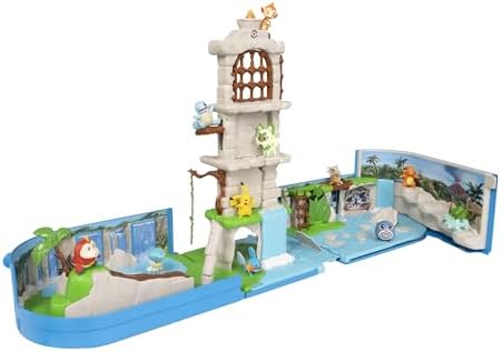 Jazwares Pokemon Taşıma Çantası Savaş Harabeleri Oyun Seti - Aksiyon Özellikleri ve 2 inç Pikachu Savaş Figürlü Taşınabilir Dönüşüm Sırt Çantası Oyun Seti - Görsel 3