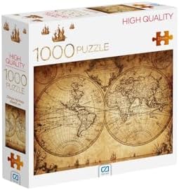 Alternative view of Eski Dünya Haritası 1000 Parça 2,2Mm Kalınlık 48X68Cm Profesyonel Hobi Puzzle Yapboz Serisi