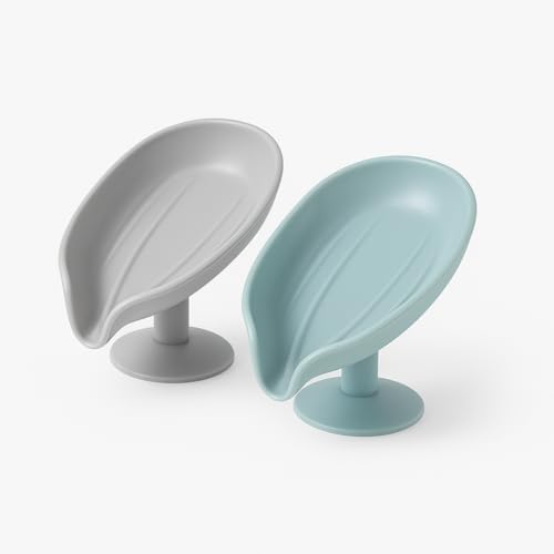 Alternative view of Vantuzlu Su Giderli Sabunluk 2’li Set – Kaymaz, Kendiliğinden Su Akıtmalı, Tezgah Üstü Sabunluk – Banyo & Mutfak İçin Pratik Sabun Tutucu