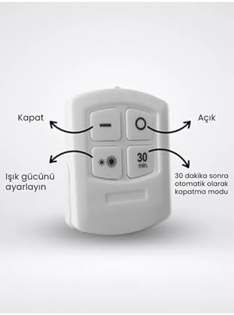 3lü Kumandalı Kabin Led Set Gece Lambası HeroLed Mutfak Tezgah Altı Dolap İçi Kabin Altı Banyo Aydınlatması