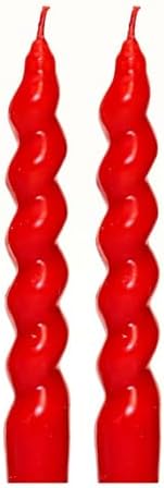 Alternative view of Yılbaşı 2'li Twirl Glow Kırmızı Şamdan Mum Seti (18 cm)