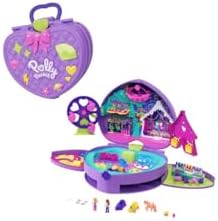 Alternative view of Polly Pocket bebekler ve sırt çantası şeklinde oyun seti Lunapark temasına uygun mini golf sahası, dönme dolap, oyuncak arabalar, dönen fincanlar, yemek standları, evcil hayvan ve aksesuarlar, JFV15