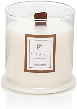 Alternative view of Ahşap Fitilli Dark Amber Kokulu Vegan Mum